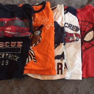 Five long sleeve boys T-shirt’s size 4t